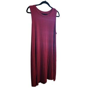 Time & Tru Maroon Slip Dress – Size 3XL | Versatile, Layering or Summer